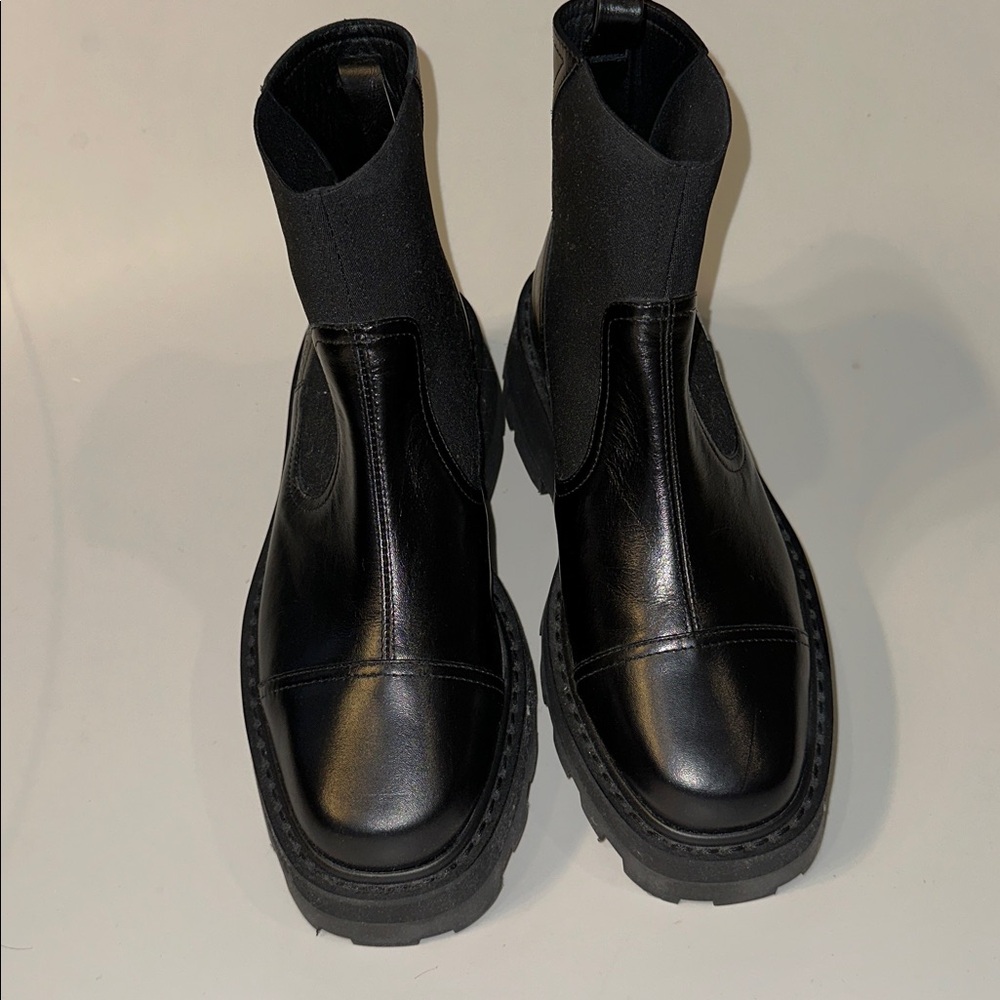 Jimmy Choo Clayton Black Cap Toe Boots 40